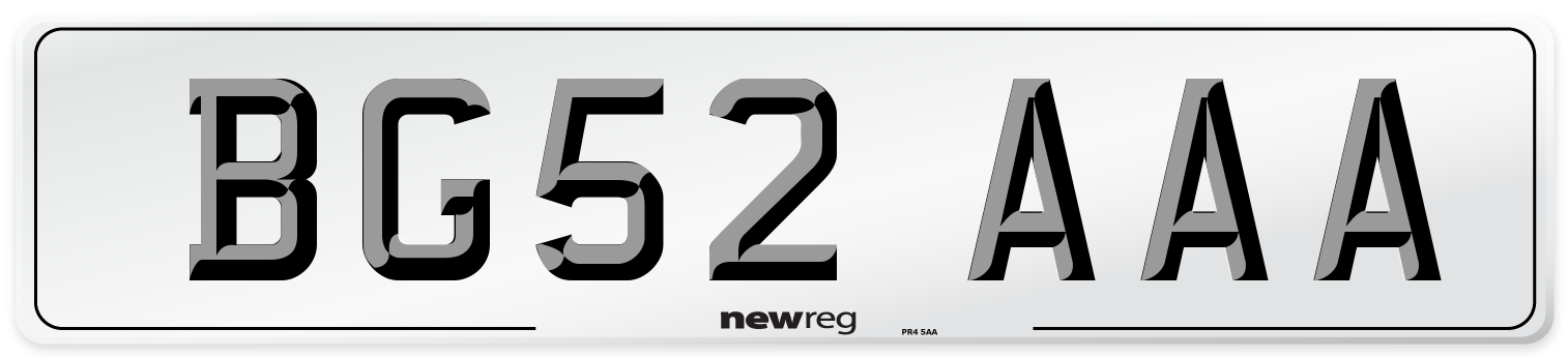 BG52 AAA Number Plate from New Reg